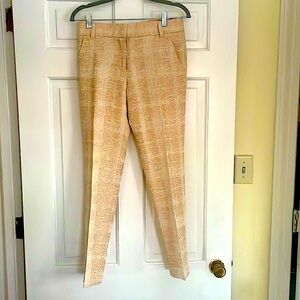 Like New TORY BURCH metallic Textured Ankle PANTS Sz 4